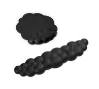 Malloy Kit Poggiapolsi Cloud Poggiapolsi Ergonomico per Tastiera Poggiapolsi per Mouse Poggiapolsi per Giochi per Computer Base Antiscivolo Durevole Facile da Usare Nero