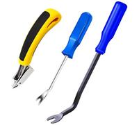 Malloy Levapunti 3 Pezzi, Estrattore di Punti Metallici per Tappezzeria Resistente con Impugnatura Ergonomica, Estrattore di Punti, Estrattore di Chiodi B