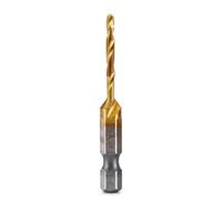 Malloy M3x0.5mm Codolo Esagonale Placcato In Titanio HSS Filettatura Punte da Trapano Vite Macchina Rubinetto Composto Smussatore Aperto