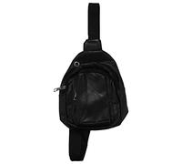 Malloy Men'S Borsa per Uomo nel Pelle Borsa per Uomo nel Pelle Nera con Porta Cuffia