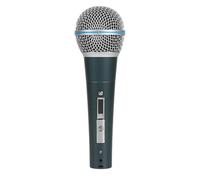 Malloy Microfono Dinamico in Metallo con per Karaoke, Canto, Matrimonio, DJ, Discorso, Blu Scuro, 6,5 Mm, Grande