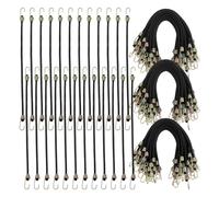 Malloy Mini Corde Elastiche da 50 Pezzi con Ganci Piccole Corde Elastiche 10 Pollici Nero Corto Cinturino per Biciclette da Viaggio Facile da Usare