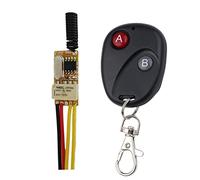 Malloy Mini Interruttore Remoto 433MHZ 4.2V 4.5V 5V 6V 7.4V 9V 12V Interruttori Wireless con Contatto Piccolo Relè NO COM Contatto Relè NC
