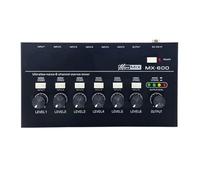 Malloy Mixer di Stereo A Bassissimo Rumore A 6 Canali Mini Mixer Audio Professionale Alimentatore DC5V Mixer Audio Facile da Usare