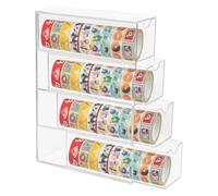 Malloy Organizzatore per Nastro Washi, 4 Cassetti Impilabili In Plastica per Nastro Washi, Cassetti Trasparenti