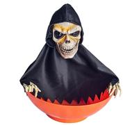 Malloy Porta Caramelle di Halloween Porta Caramelle con Movimento Porta Caramelle di Halloween Porta Frutta Fantasma con Occhi Illuminati e Suono Inquietante e
