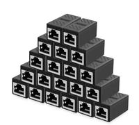 Malloy Prolunga per Ethernet da 20 Pezzi, Accoppiatore RJ45 Cat 5 Cat 6 Cat6a, Connettore di Prolunga Accoppiatore Ethernet RJ45 Femmina-Femmina