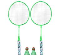 Malloy Racchette da Badminton per Bambini, Set di Sport con Racchette da Volano con 2 Palline per Giocatori di Bambini Indoor Outdoor Sport Verde