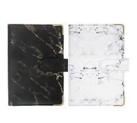 Malloy Raccoglitore di Budget, 2 Pezzi Raccoglitore A6 nel Marmo Raccoglitore per Notebook Raccoglitore di Budget Personale un 6 Anelli per Busta di Soldi Carta di Riempimento A6