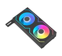 Malloy Radiatore di Raffreddamento Memoria PC 4 Pin PWM/5 V 3 Pin ARGB con 2 Ventole di Raffreddamento RAM Radiatore Dissipatore di per DDR4 DDR5 RAM Cooler Nero