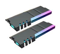 Malloy Radiatore per Modulo di Memoria 5V 3PIN ARGB Aura SYNC PC RGB Raffreddatore Colorato per RAM Nero