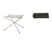 Malloy Rastrelliera per Falò All'Aperto Rastrelliera per Bruciare in Acciaio Inossidabile Supporto per Legna da Ardere Pieghevole Portatile Griglia per Barbecue Media