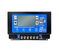 Malloy Regolatore di Carica Solare Bluetooth 60A MPPT con Display LCD Dual USB Supporto Batteria 12V/24V/36V/48V/60V