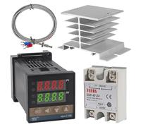 Malloy Regolatore di Temperatura PID -C100 Kit Termostato Alta Tensione da 100 ACV A 240 ACV+Relè SSR 40DA+ Sonda K