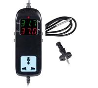 Malloy Regolatore Digitale Della Temperatura con Presa Incorporata 2200W 220V 10A Regolatore Termostato per Congelatore per Rettili Facile Installazione Spina UE Facile da Usare
