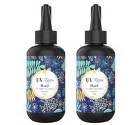 Malloy Resina UV - Resina UV Cristallina da 200 G, Resina UV Migliorata di Tipo Duro, Resina UV A Polimerizzazione Rapida per La Creazione di Gioielli, DIY