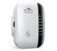 Malloy Ripetitore WiFi Wireless Antenna Incorporata Router Wireless su Estensione di Rete Amplificatore di Segnale Potenziatore 300M, Spina Europea Durevole e Facile da Usare