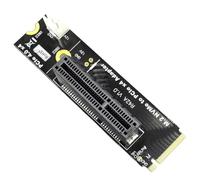 Malloy Scheda Convertitore Adattatore Scheda Riser M2 NVMe Key-M A PCI-e 4.0 X4 con di Alimentazione per SSD M.2 M Key 2260 2280
