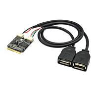 Malloy Scheda di Espansione Key AE su USB2.0 Scheda Riser M.2 NGFF su USB Scheda di Espansione Interfaccia Key AE su Doppia Porta USB2.0