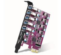 Malloy Scheda di Espansione USB 3.0 A 7 Porte USB-A 5X USB-C 2X PCI Express USB Convertitore Hub Scheda Aggiuntiva per Scheda Host PC Desktop