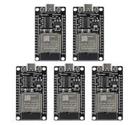 Malloy Scheda di Sviluppo ESP32 WROOM-32 da 5 Pezzi Tipo-C CH340C Modulo Wireless Dual Core A Bassissimo Consumo Energetico
