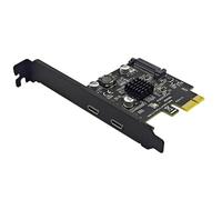 Malloy Scheda PCIE A 2 Porte PCI Express 3.0 X1 A Doppia Scheda di Espansione USB Power USB3.2 Gen2 10 Gbps ASM3142 Chip per PC Desktop