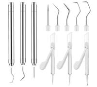 Malloy Set di 6 Strumenti per Diserbo In Vinile con Luce LED, 5 Pin e Gancio, Pinzette per Diserbo Illuminate per Tagliare, Rimuovere, Lavorare, Durevole, Facile da Usare.
