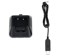 Malloy Sostituzione del di Ricarica USB del Caricabatterie per Walkie Talkie per UV-5R UV-5RE -5R Radio Bidirezionale