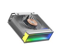 Malloy SSD Radiatore di Raffreddamento S50 M.2 2280 Specchio Superiore ARGB Doppia Ventola PWM di Ricambio