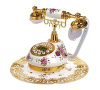 Malloy Stile Retro antiquariato Ceramica Floreale Telefono da Tavolo Decorazione casa