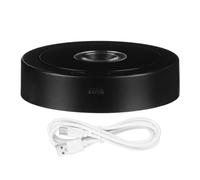 Malloy Supporto Rotondo Base Espositore Girevole A LED per Cristalli Base Illuminata 8 modalità di Illuminazione Piedistalli Display (Nero)