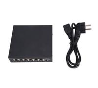 Malloy Switch Poe Switch 6 Porte 100 Mbps 4 Poe+2 UpLink con Alimentazione Interna Hub di Rete Domestica per Ufficio per Telecamera IP Spina UE Durevole Facile da Installare Facile da Usare