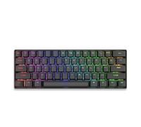 Malloy Tastiera Meccanica 61 Tastiera Hot Swap A Luce Mista Accessori per Ufficio Tastiera da Gioco Nero ASSE Ciano