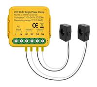 Malloy Tuya WiFi 2CH Misuratore di Potenza Monitor Automazione Notifiche Controllo Remoto Smart Life