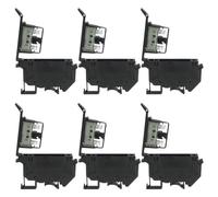 Malloy UK5- UK5RD con LED Base Terminale Fusibile per Guida DIN Disconnessione Morsettiera Clip A Vite (Confezione da 6 Pezzi, Nero) Facile da Usare