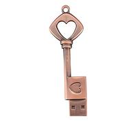 Malloy USB 2.0 Chiavetta USB in Metallo Puro Cuore in Rame Chiavetta USB (Rame, 8 GB)