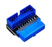 Malloy USB Header Adapter USB3.2 GEN1 19Pin/20Pin Presa 90 Gradi Gomito di Sterzo Convertitore Scheda Madre Desktop DIY A