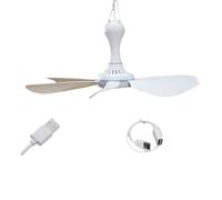 Malloy Ventilatore da, Mini Ventilatore da Soffitto Portatile, Ventilatore da USB per Esterno di Prolunga da 1,5 M