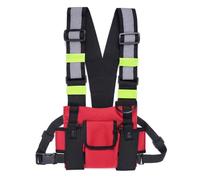 Malloy Walkie Talkie Borsa Petto Doppia Radio Riflettente Pettorina Porta Imbracatura Borsa Gilet Rig Walkie Talkie Confezione Frontale D