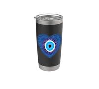 Malocchio Blu Cuore Nazar Evil Eye Protezione Greco Bicchiere termico in acciaio inox doppia parete