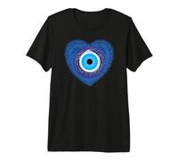 Malocchio Blu Cuore Nazar Evil Eye Protezione Greco Maglietta Premium