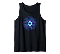 Malocchio Mandala Blu Nazar Protezione Spirituale Evil Eye Canotta