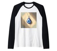 Malocchio Nazar Amuleto Protezione Buona Fortuna Maglia con Maniche Raglan