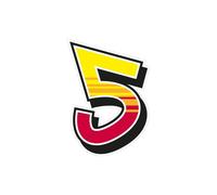 MALOSSI 3314872E05 Adesivi Enko4 Numero 5 Dimensioni 12x19 cm, 2 Pezzi per Moto