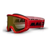 MALOSSI 4119824.R0 Maschera Motocross Rossa con Lente Specchiata