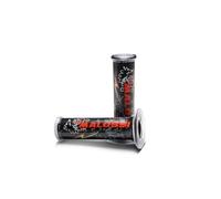 MALOSSI 6919246.B0 Coppia Manopole Universali Nero Tribale, Impugnatura 30 mm, Chiuse, Compatibile con Moto