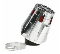 MALOSSI, filtro dell'aria da corsa E5, 30° ARRECHE 15-21/PHVA/PHBN 12-17,5/MIKUNI, connettore: 38 mm, cromo, filtro interno: rosso
