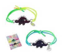 MALOUSUN Braccialetto dell'amicizia con unicorno, set da 2 pezzi, per bambini, con colori arcobaleno, alla moda, Eine Grösse, Metallo, Nessuna pietra preziosa