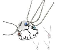 MALOUSUN Collana dell'amicizia, collane dell'amicizia per 3 o 4, collana Best Friends, M, Metallo, No