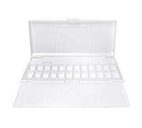 MALPALETTE ACRYLFARBPALETTE WASSERFARBPALETTE 24 FÄCHER DESIGN ERGONOMISCHER FALTBARER KUNSTBEDIENUNGSSCHALE MIT DOPPELDECKEL ZUR FARBNAHRUNG UND STAUBSCHUTZ FÜR MALER KÜNSTLER